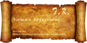 Turbucz Krisztofer névjegykártya